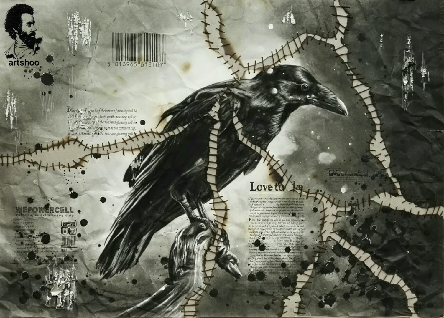 نقاشی سیاه قلم اورژینال